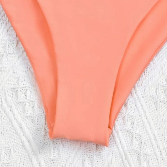 Solid Halter Push Up Top With Solid Tie Up Bottoms - Picture 9 of 13